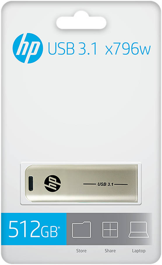 HPFD796L-512G (HP 512GB X796W USB3.1 FLASH DRIVE, HPFD796L-512G) - thumbnail