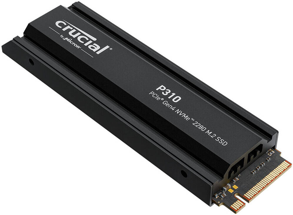 Crucial P310 2TB PCIe Gen4 2280 NVMe M.2 SSD with heatsink up to 7,100MB/s