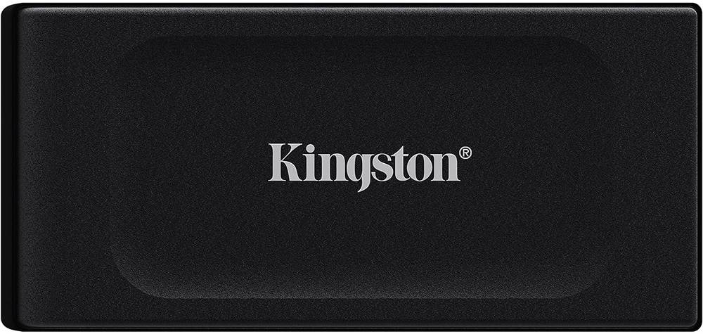 Kingston XS1000 External SSD, 1TB Capacity, 1050MB/s Read, 1000MB/s Write, USB-C to USB-A Cable, USB 3.2 Gen 2, Black - thumbnail