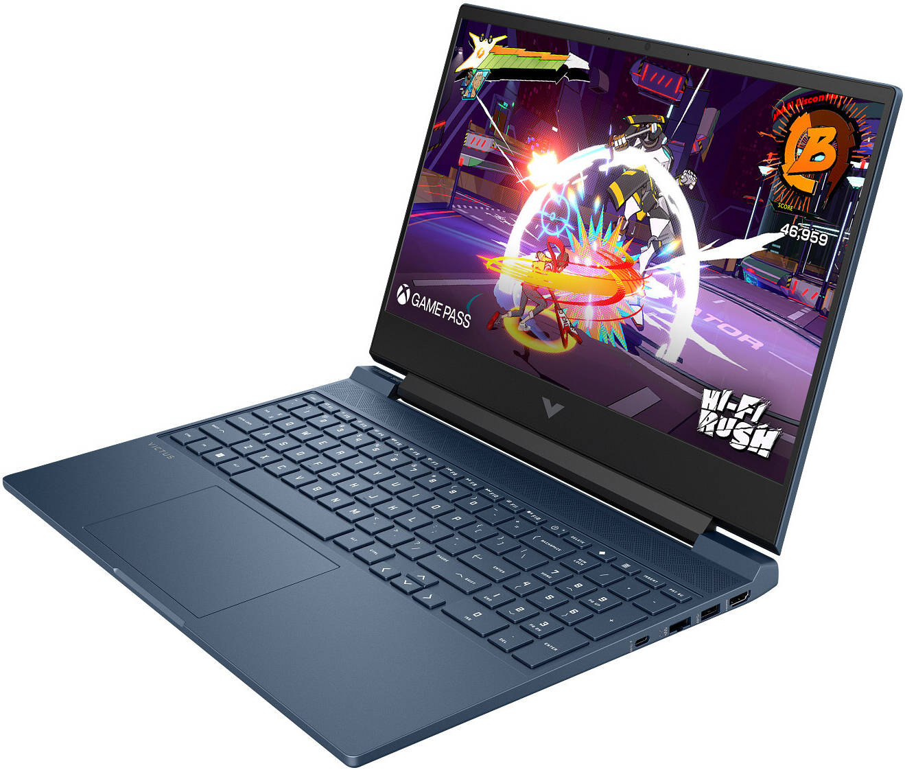 HP VICTUS Lap 15-fb3024ne AMD Ryzen™ 7 7445H 16GB 512GB SSD FreeDos NVIDIA® GeForce RTX 3050 6GB DED 15.6"FHD NON TOUCH BACKLIT ENGLISH /ARABIC KB-BLUE A/E - thumbnail