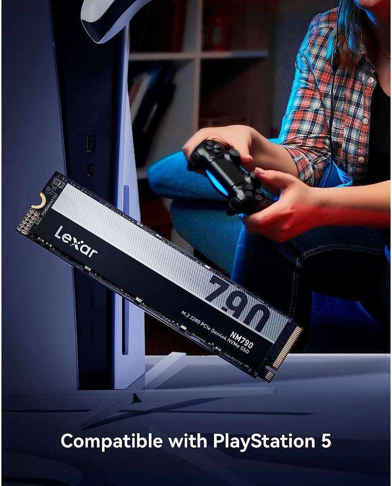Lexar 1TB High Speed PCIe Gen 4X4 M.2 NVMe, up to 7400 MB/s read and 6500 MB/s write - thumbnail