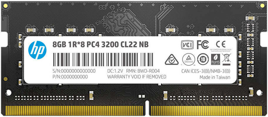 HP 8GB S1 DDR4 3200MHZ SO DIMM LAPTOP MEMORY