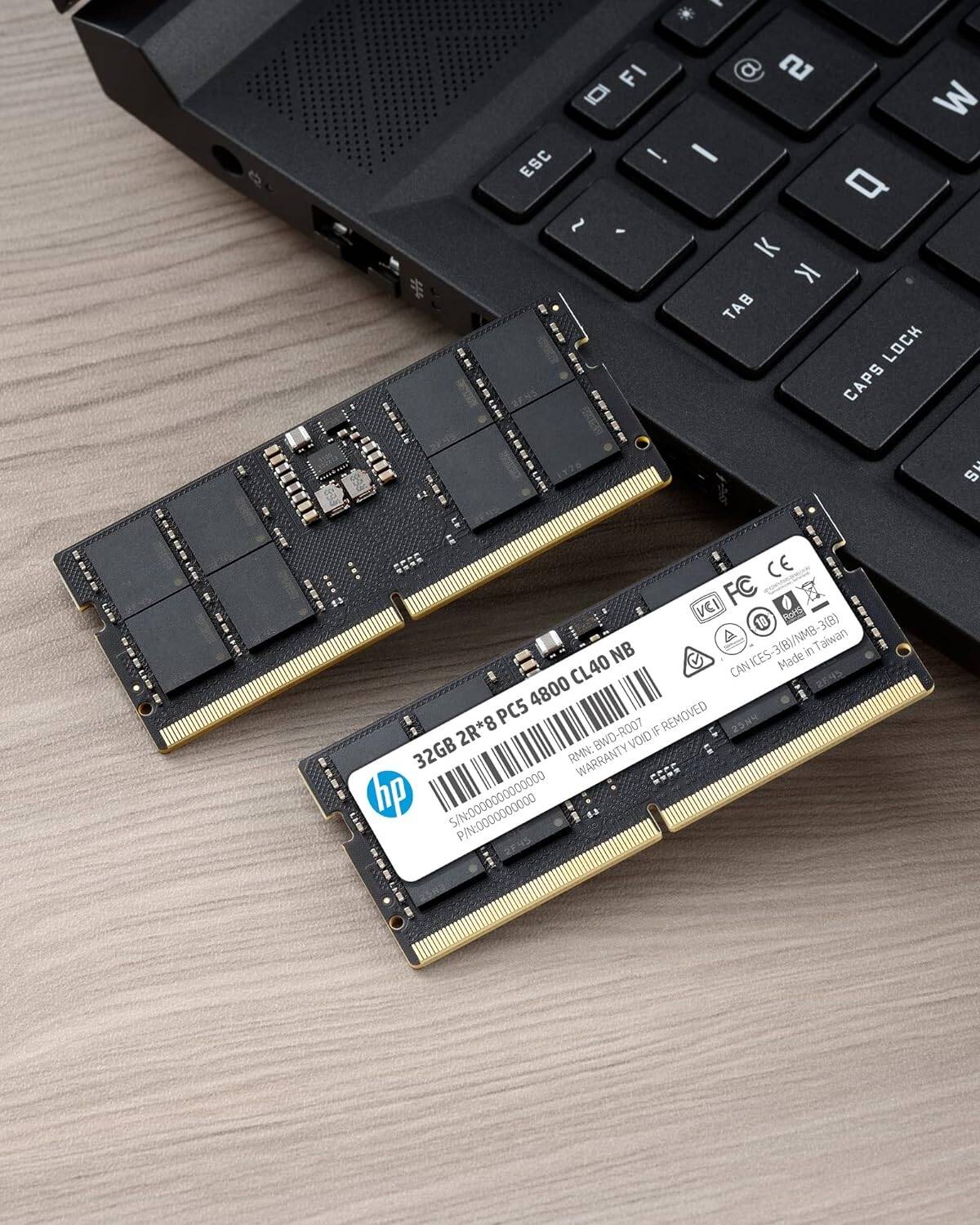 RAM HP X1 32GB DDR5 (1x32GB) Laptop Ram 4800 MHz SODIMM CL40 Non-ECC Laptop Memory - 6H311AA#ABB - thumbnail