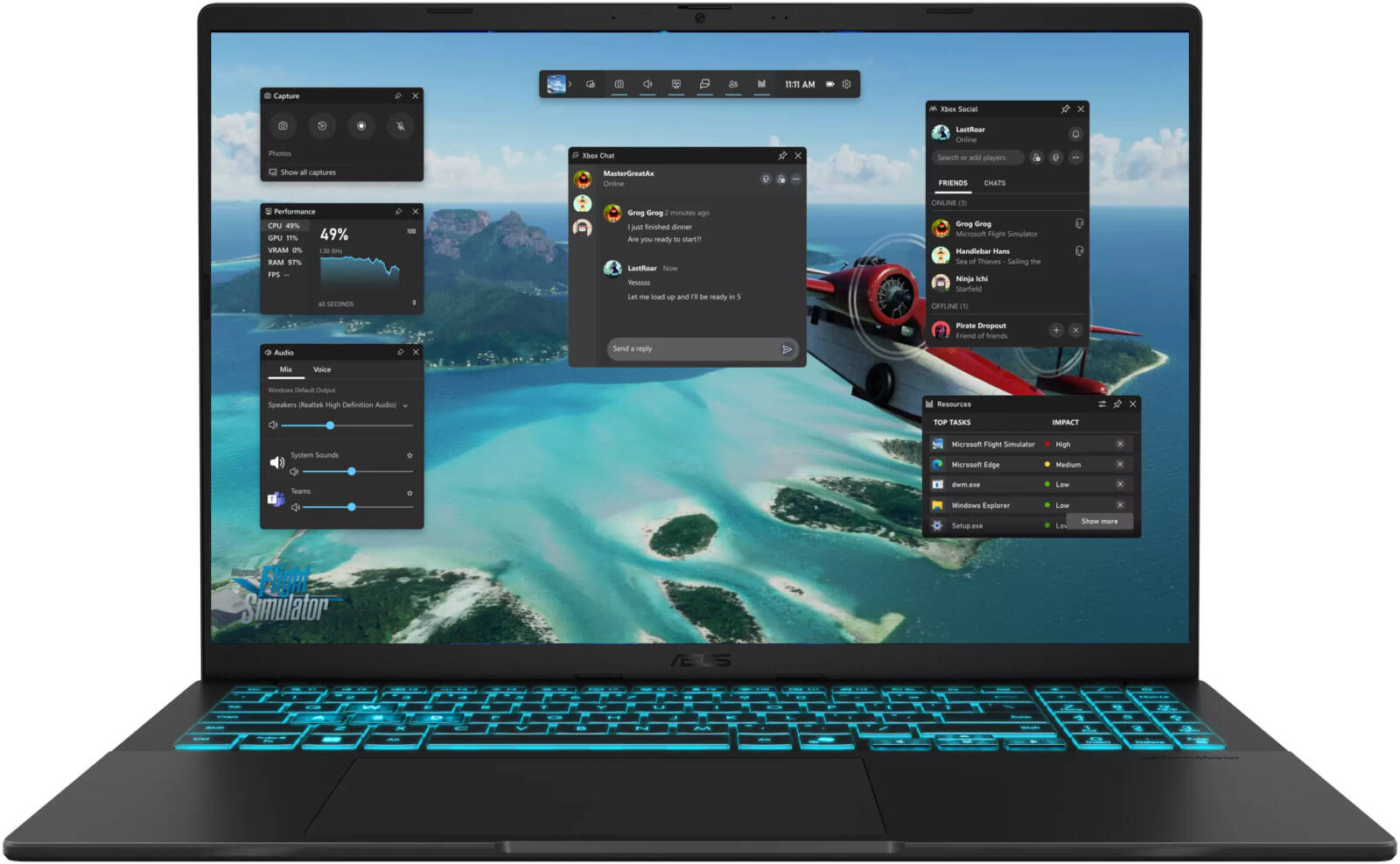 Asus Gaming Laptop V16 V3607VH-RP010 CORE 7-240H 16GB/1TBSSD /RTX5050-8GB/144Hz/16"WUXGA/DOS /BLACK/ENG