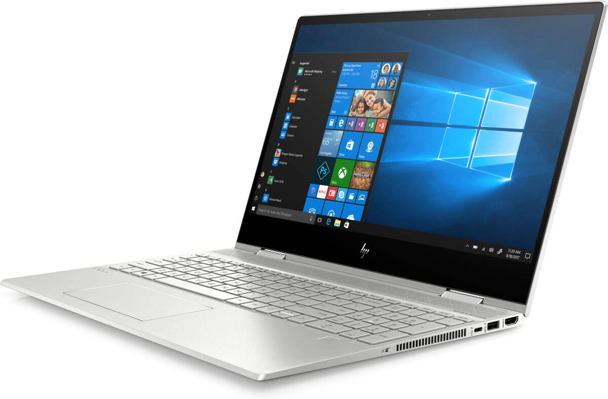 HP ENVY x360 15-DR1066 Core™ i7 10510U 1.8GHz 512GB SSD 16GB 15.6" (1920x1080) TOUCHSCREEN BT WIN10 Webcam NATURAL SILVER Backlit Keyboard - thumbnail