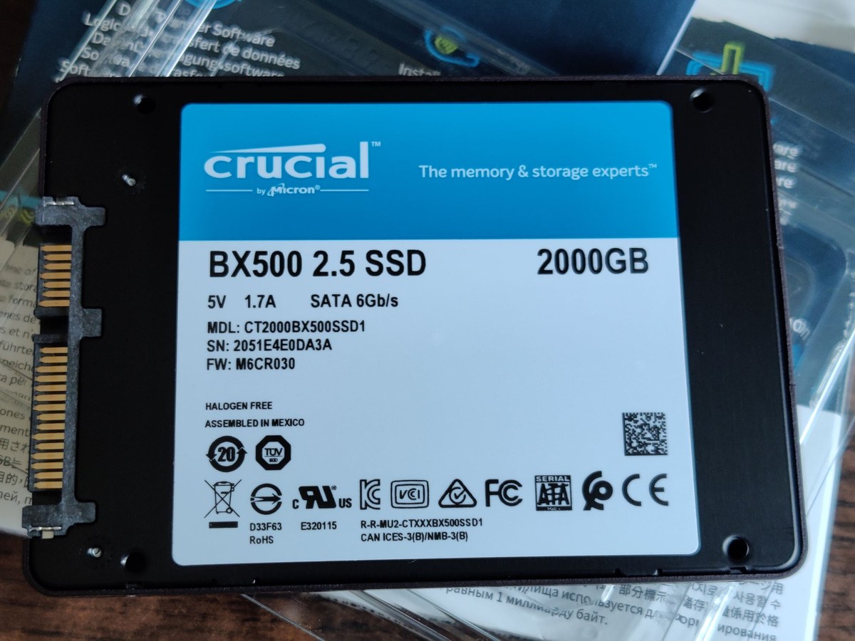 Crucial BX500 2000GB SATA 2.5 inch SSD