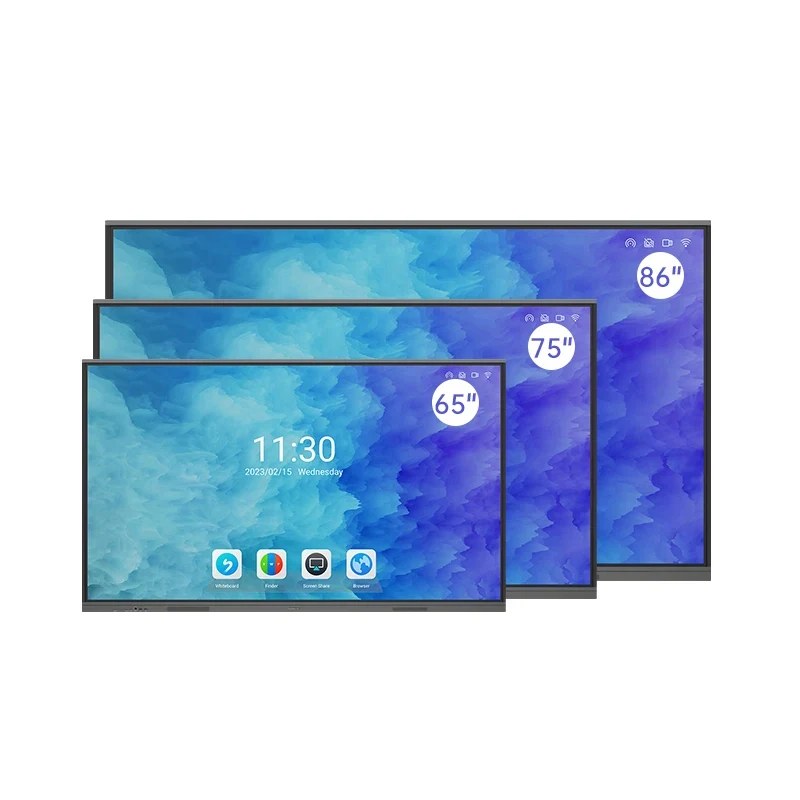 OKVIEW 75inch IFP cvt982 IR touch BOE panel 8+128G 400 nits WI/FI with cam + mic ANDRIOD 13